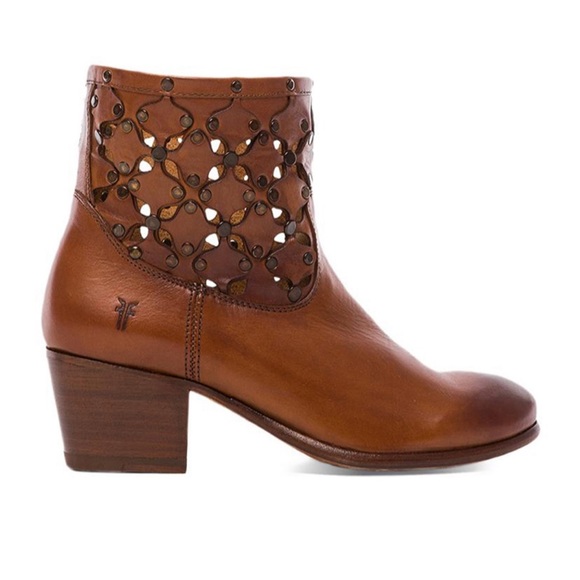 Frye Women's Brown Courtney Stud Overlay Bootie